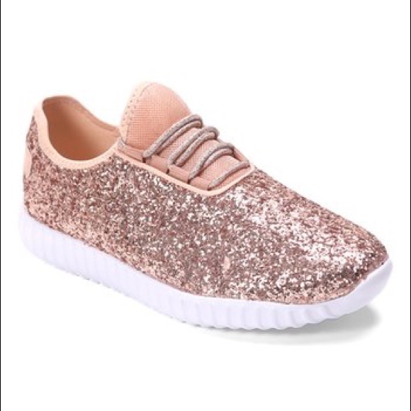 dazzle Shoes - Rose Gold Sparkly Shoes Brand New